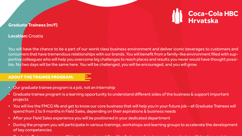 Otvoren Graduate Trainee program u...