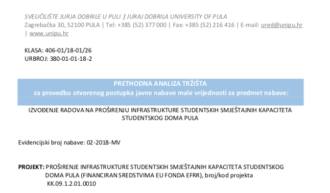 Započinjemo analizu tržišta u svrhu...